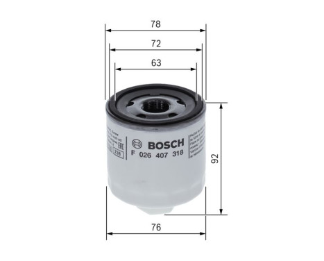 oljefilter P7318 Bosch, bild 5