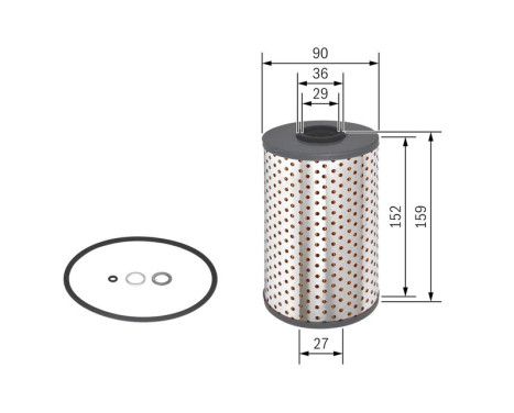 Oljefilter P9123 Bosch, bild 2