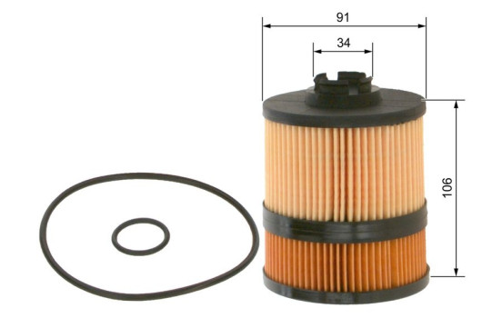 Oljefilter P9302 Bosch, bild 2
