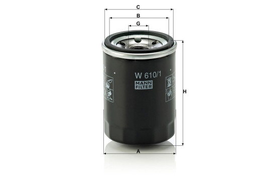 Oljefilter W 610/1 Mann, bild 3