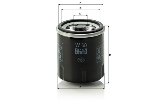 Oljefilter W 68 MANN-FILTER, bild 3