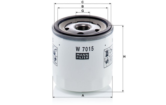 Oljefilter W 7015 Mann, bild 6