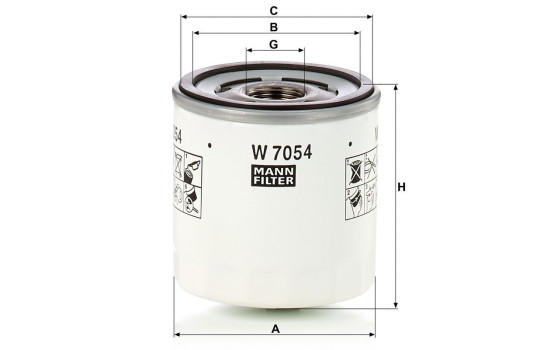 Oljefilter W 7054 Mann, bild 4