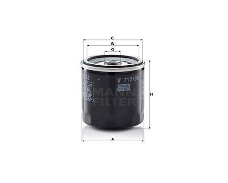 Oljefilter W 712/98 Mann, bild 2