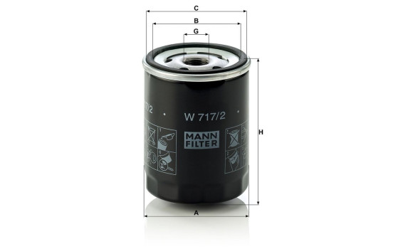 Oljefilter W 717/2 Mann, bild 4