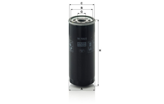 Oljefilter W 735/2 Mann, bild 4