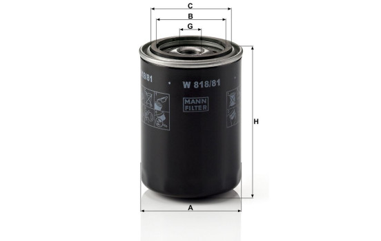 Oljefilter W 818/81 Mann, bild 3