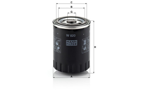 Oljefilter W 820 Mann, bild 4