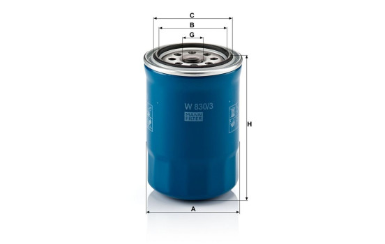 Oljefilter W 830/3 Mann, bild 3