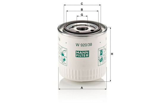 Oljefilter W 920/38 Mann, bild 3