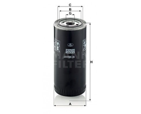 Oljefilter W 962/27 Mann, bild 2
