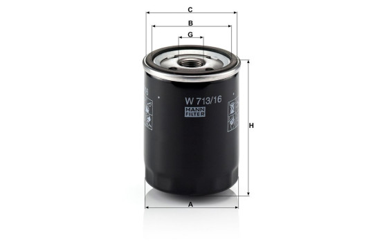 Oljefilter W713/16 Mann, bild 3