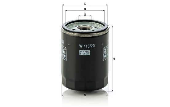 Oljefilter W713/20 Mann, bild 3
