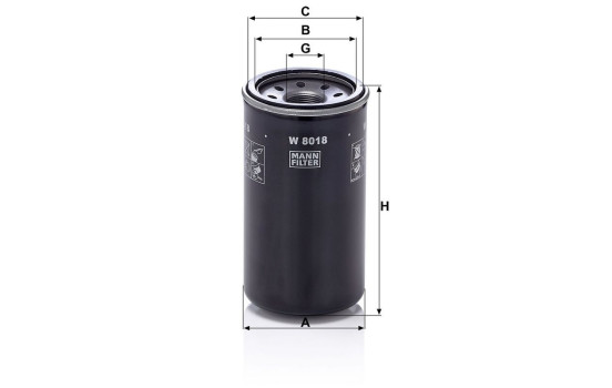 Oljefilter W8018 MANN-FILTER, bild 3