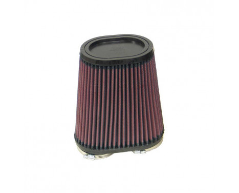 K & N universell oval / konisk filter 60mm dubbla uttag, 159mm x 95mm Bottom, 87mm x 112mm Top, 171