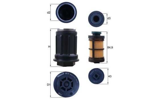 Ureafilter UX 3KIT Mahle