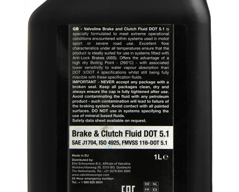Bromsvätska Valvoline Dot 5.1 1L, bild 2
