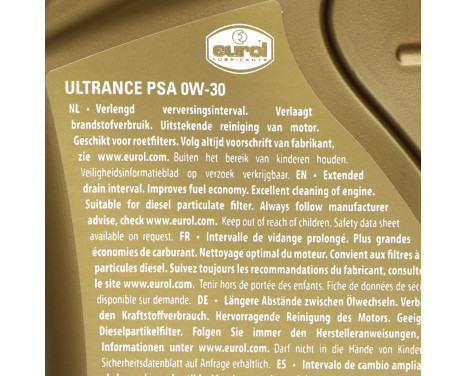 Motorolja Eurol Ultrance PSA 0W30 C2 1L, bild 3