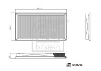 Air filter 1000796 FEBI
