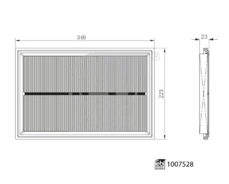 Air filter 1007528 FEBI