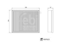 Air filter 1007623 FEBI