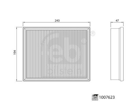 Air filter 1007623 FEBI