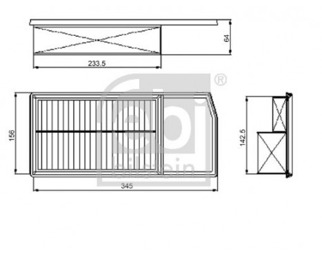 Air Filter 101664 FEBI, Image 3