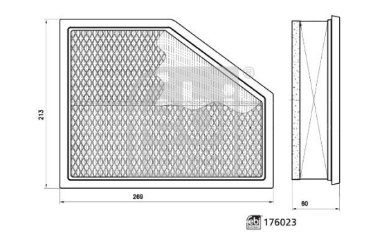 Air Filter 176023 FEBI, Image 3