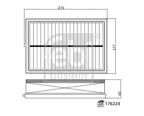 Air Filter 176224 FEBI, Image 3