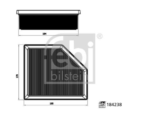 Air filter 184238 FEBI, Image 3