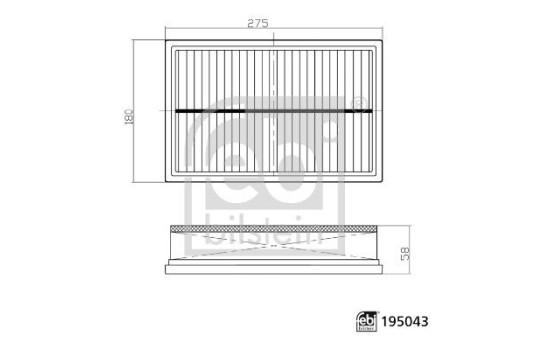Air filter 195043 FEBI, Image 3