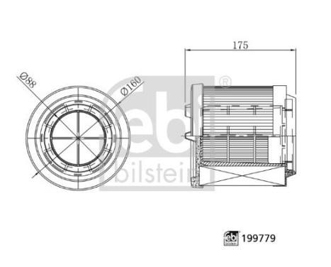 Air filter 199779 FEBI