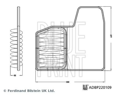 Air filter ADBP220109 Blue Print, Image 3