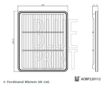 air filter ADBP220112 Blue Print, Image 3
