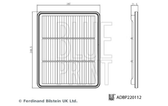 air filter ADBP220112 Blue Print, Image 3