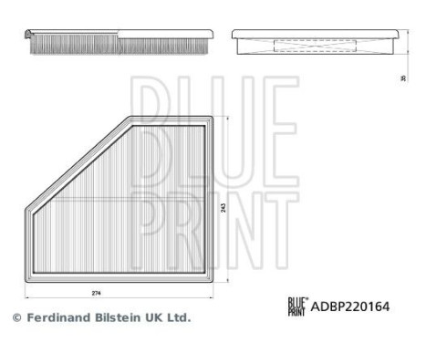 Air filter ADBP220164 Blue Print, Image 3
