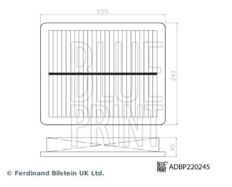 Air filter ADBP220245 Blue Print