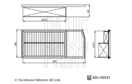Air Filter ADL142231 Blue Print, Image 5