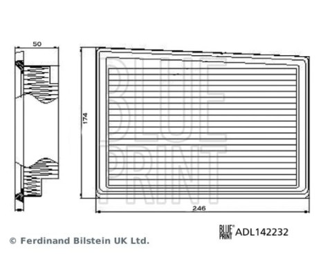Air Filter ADL142232 Blue Print, Image 2