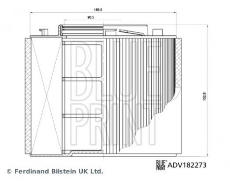 air filter ADV182273 Blue Print, Image 2