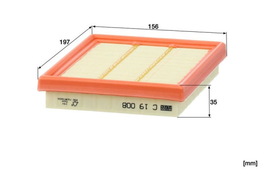 Air filter C 19 008 MANN-FILTER, Image 2