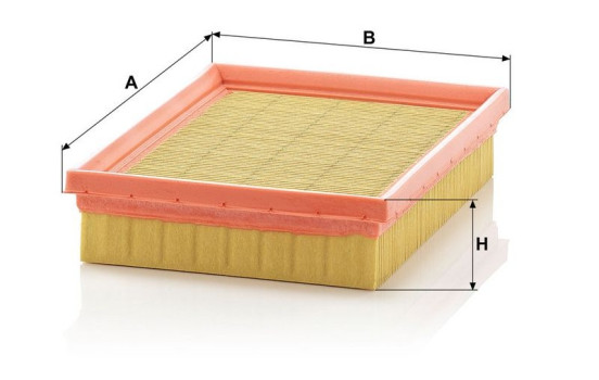 Air Filter C 2053 MANN-FILTER, Image 3