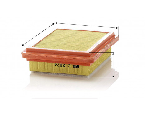 Air Filter C 2074 Mann, Image 2