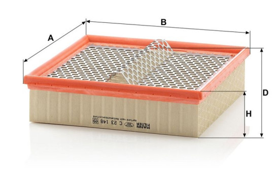 Air Filter C 23 148 MANN-FILTER, Image 3