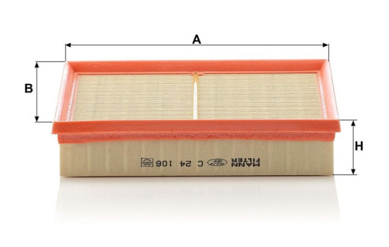 Air Filter C 24 106 Mann, Image 3
