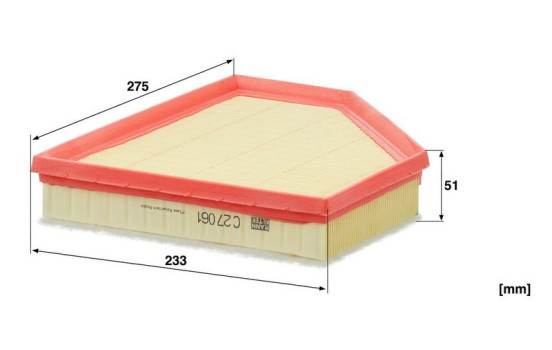 Air filter C 27 061 MANN-FILTER, Image 2