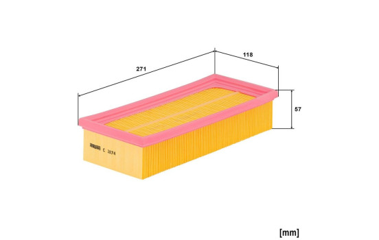 Air Filter C 2874 Mann, Image 4