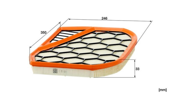 Air filter C 35 021 Mann, Image 2