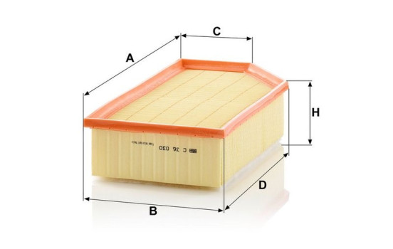 Air Filter C 36 030 MANN-FILTER, Image 3