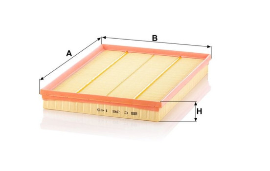 Air Filter C 36 145 MANN-FILTER, Image 3